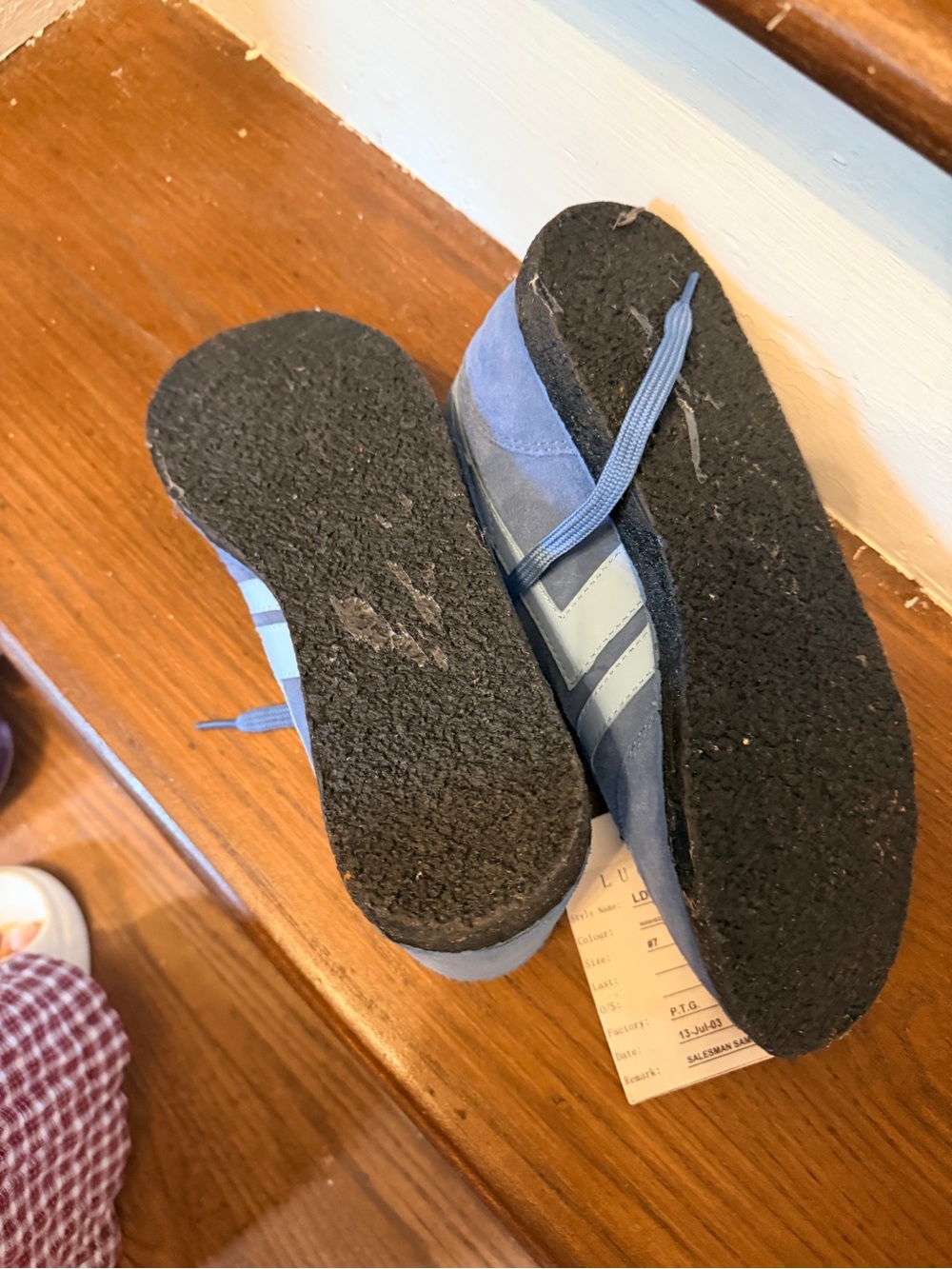 Lucky Brand Blue Suede Low-Top Sneakers - Picture 5 of 5
